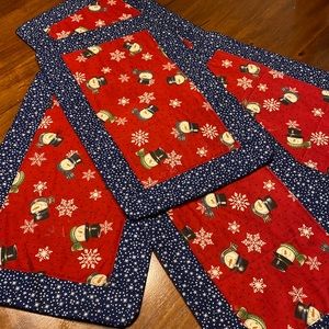 Handmade fabric placemats, hot pad table runner, tablemat! 100%Cotton.